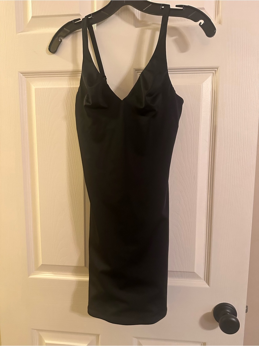 Nancy Ganz Black Slip Dress with Adjustable Straps 34B